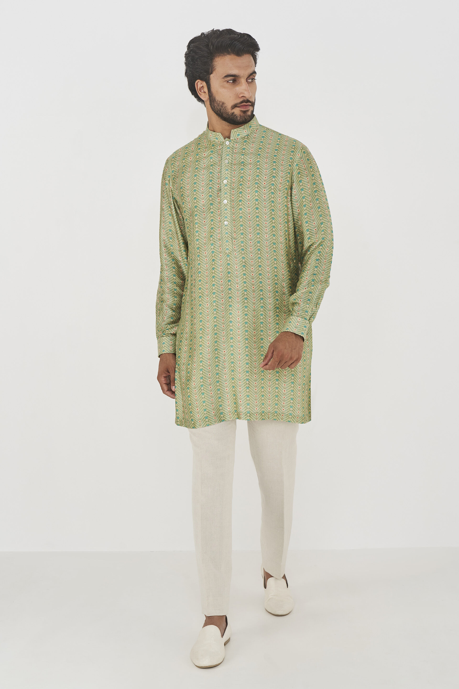 Gihan Kurta - Sage Green, Sage Green, image 1